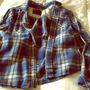 American eagle size 4 blue flannel